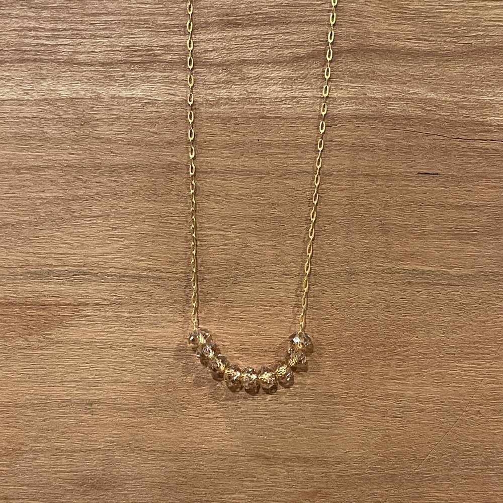 Bella Boutique Swarovski Crystal gold necklace